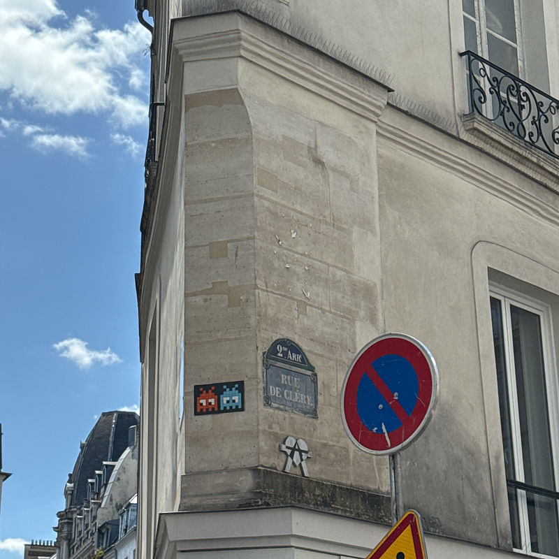 mural in Paris by artist Invader.