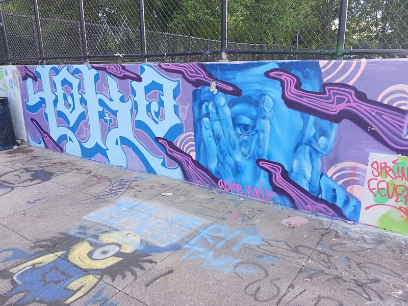 mural in Champaign by artist ACME.