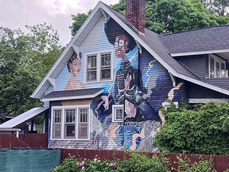 mural in Champaign by artist Langston Allston.