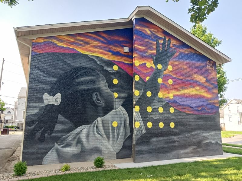 mural in Champaign by artist Jeremy Biggers.