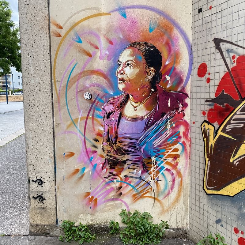 mural in Vitry-sur-Seine by artist C215.