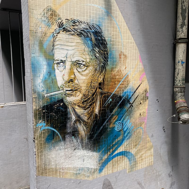 mural in Vitry-sur-Seine by artist C215.