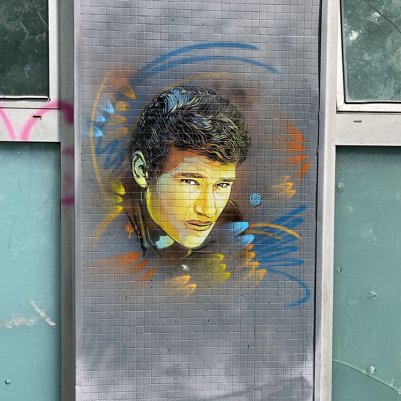 mural in Vitry-sur-Seine by artist C215.