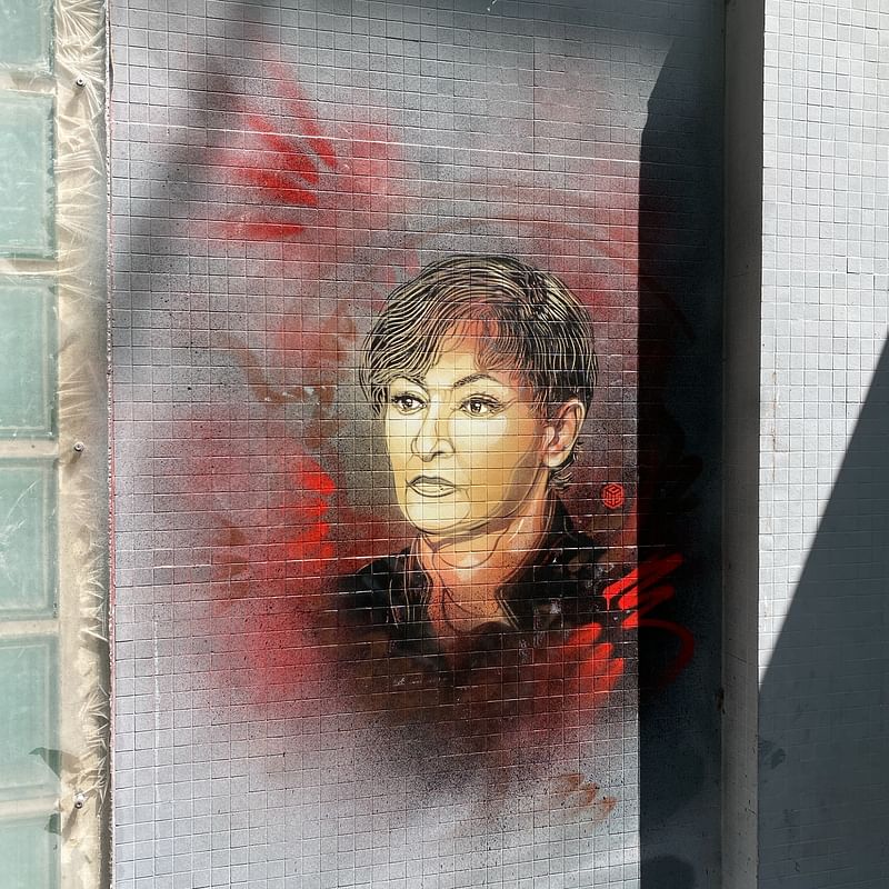 mural in Vitry-sur-Seine by artist C215.