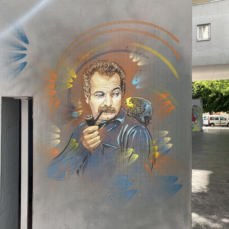 mural in Vitry-sur-Seine by artist C215.