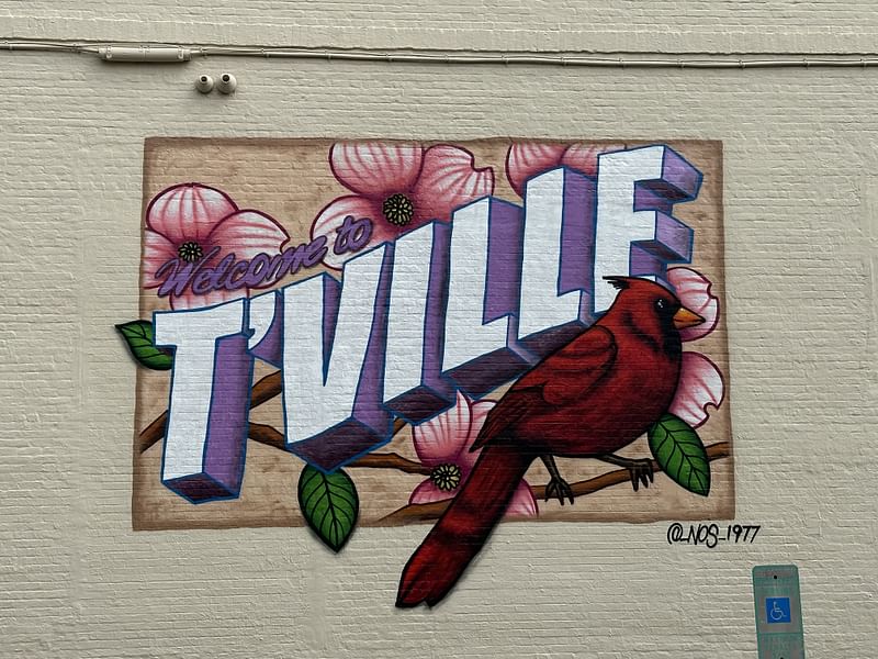 mural in Thomasville by artist Jeff Beck.