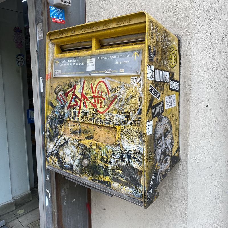 mural in Vitry-sur-Seine by artist C215.