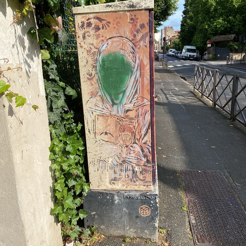mural in Vitry-sur-Seine by artist C215.