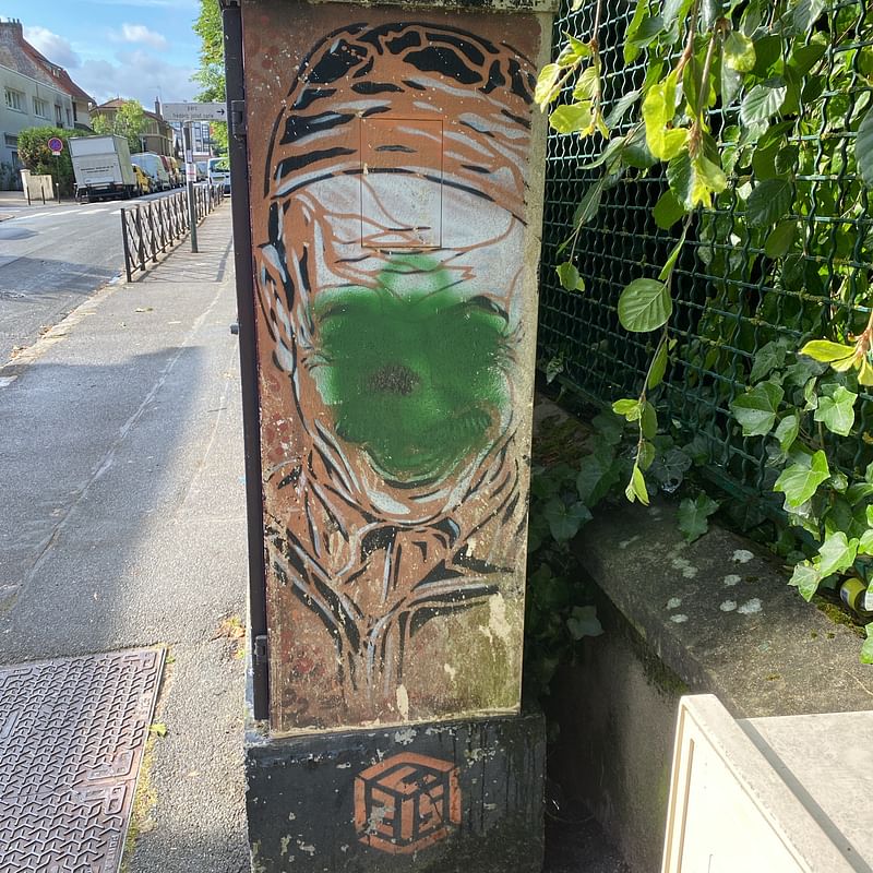 mural in Vitry-sur-Seine by artist C215.
