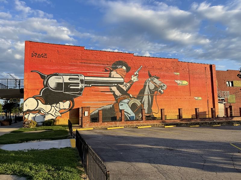 mural in Fort Smith by artist DFace.