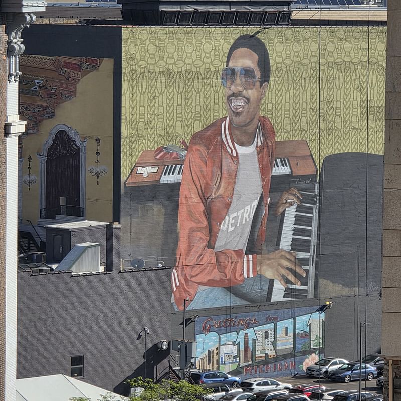 mural in Detroit by artist Richard Wilson.