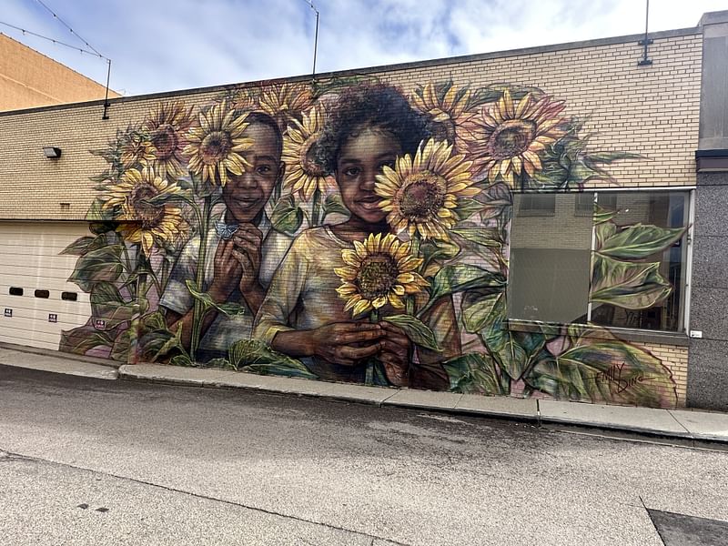 mural in Flint by artist Emily Ding.