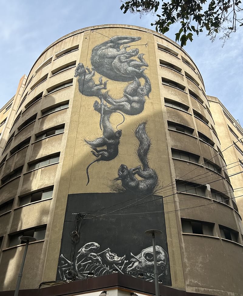 mural in Málaga by artist ROA.