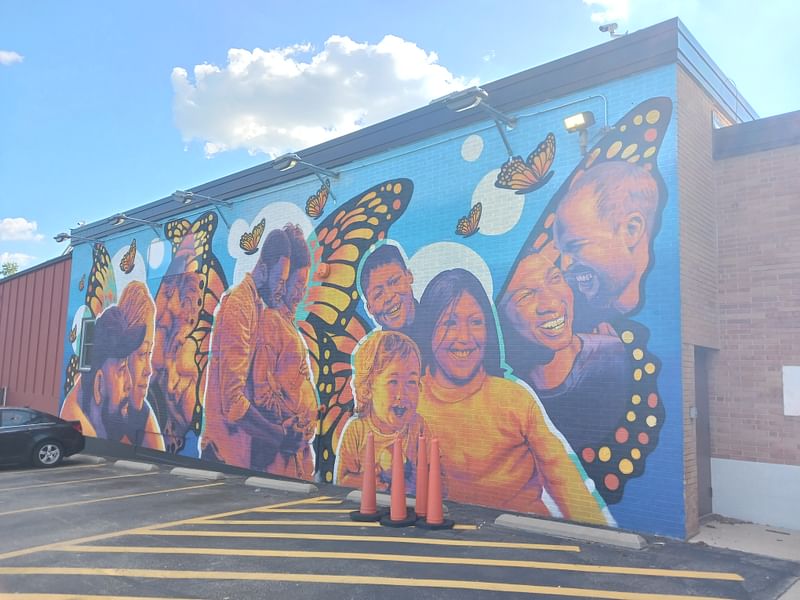 mural in Champaign by artist Jose Vazquez.