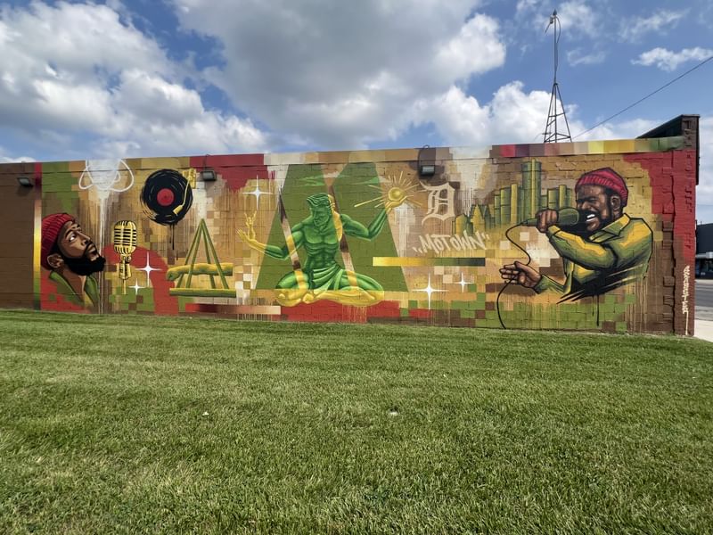 mural in Detroit by artist Marcus Grabs.