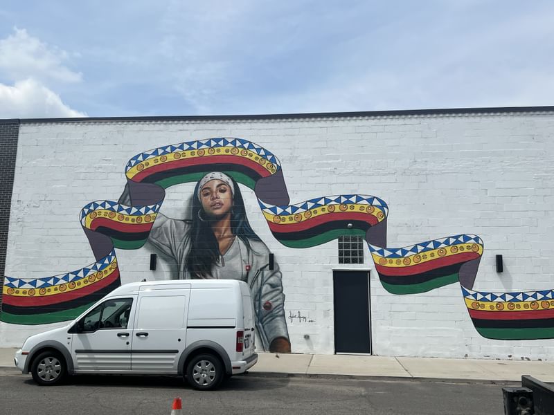 mural in Detroit by artist Hubert Massey.