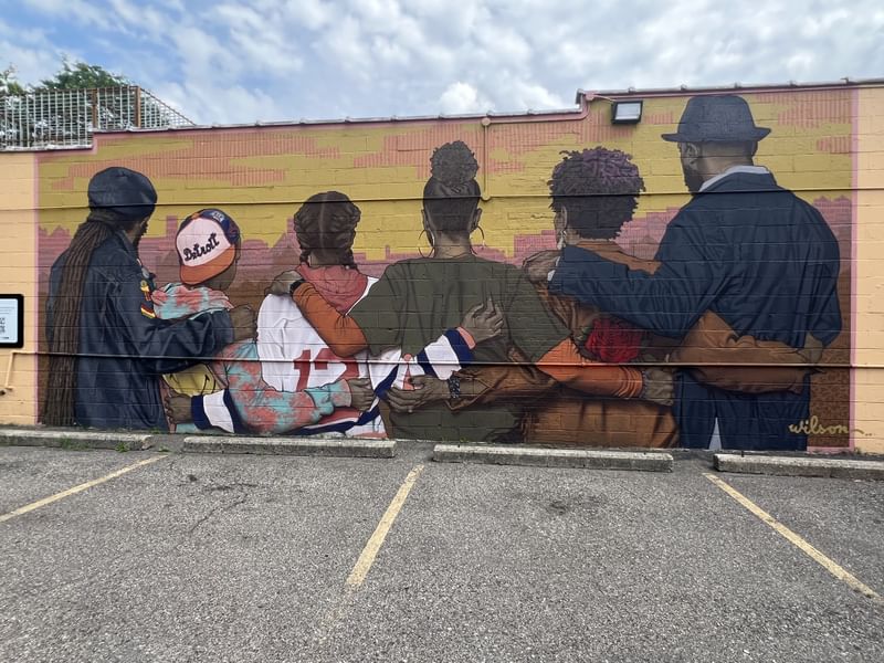 mural in Detroit by artist Richard Wilson.