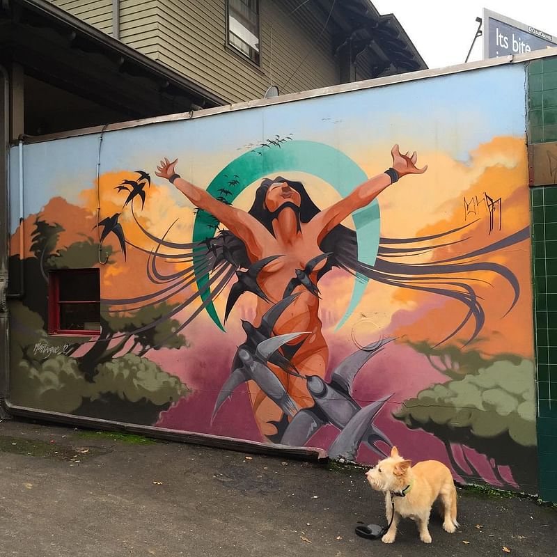 mural in Portland by artist Ashley Montague.