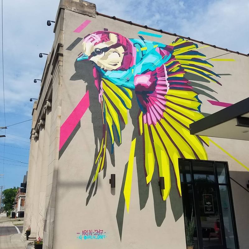mural in Detroit by artist Arlin Graff.