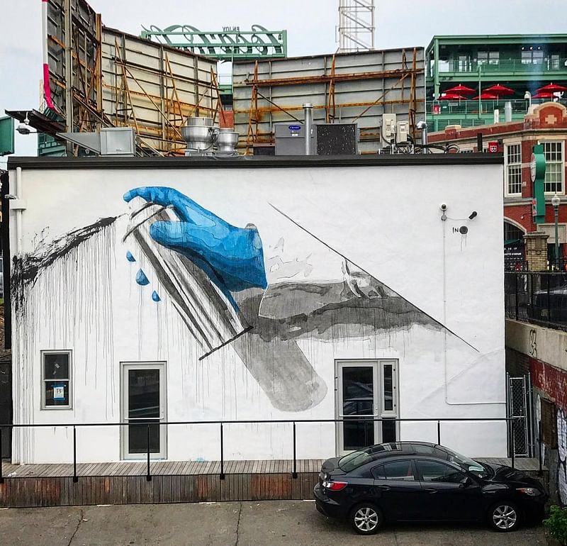 mural in Boston by artist INO.