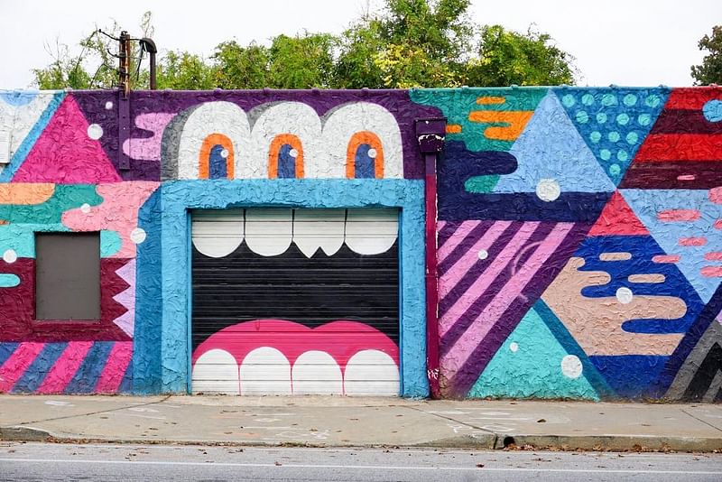 mural in Atlanta by artist Greg Mike. Tagged: character