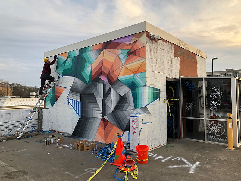mural in Nashville by artist Nathan Brown. Tagged: pattern