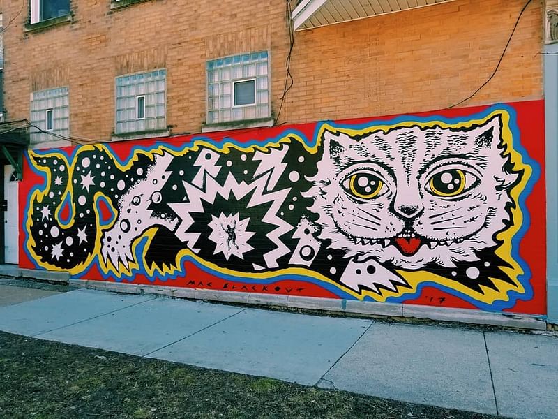 mural in Chicago by artist Mac Blackout. Tagged: animals
