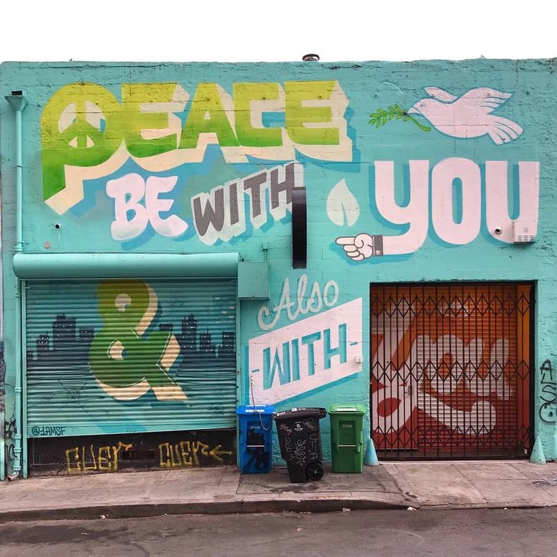 mural in San Francisco by artist 1AM SF. Tagged: lettering