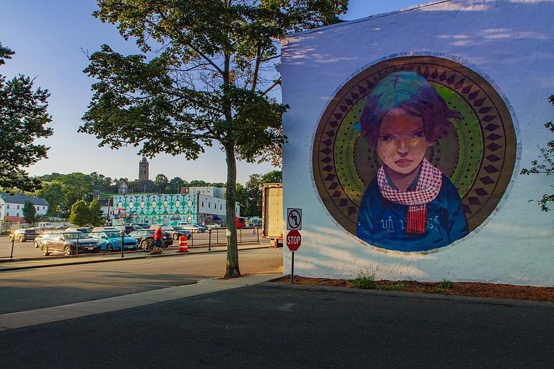 mural in Lynn by artist Andrew Hem.