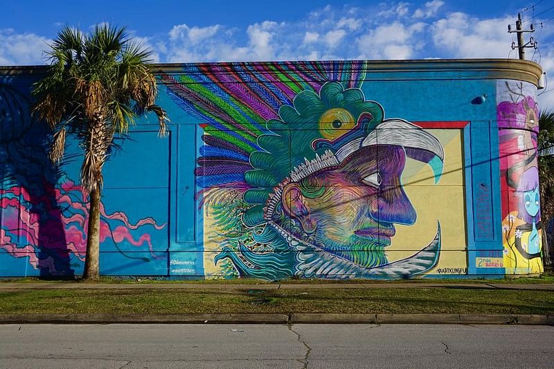 mural in Houston by artist Angel Quesada.