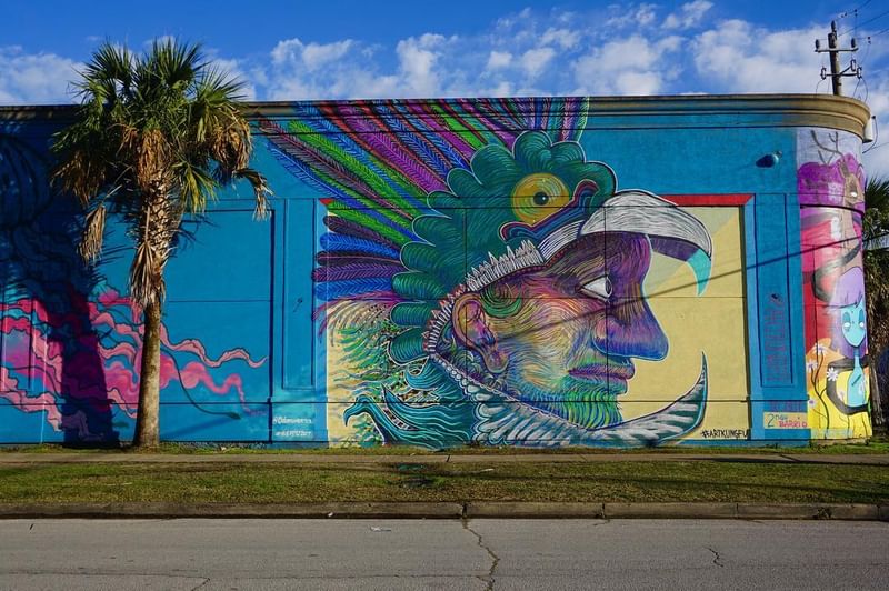 mural in Houston by artist Angel Quesada.