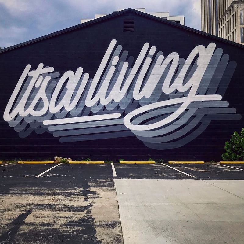 mural in Atlanta by artist It's A Living.