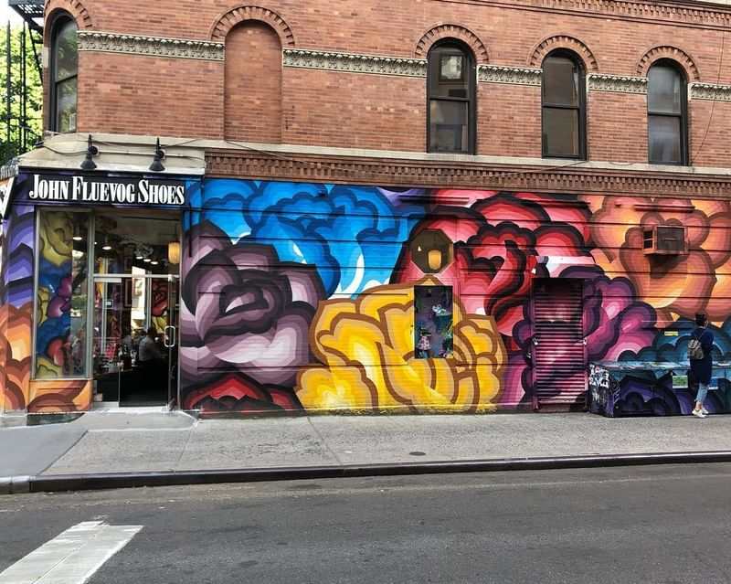 mural in New York by artist Jet Martinez. Tagged: pattern