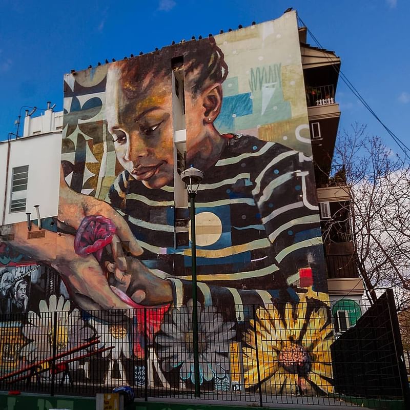 mural in BXC by artist Guido Palmadessa.