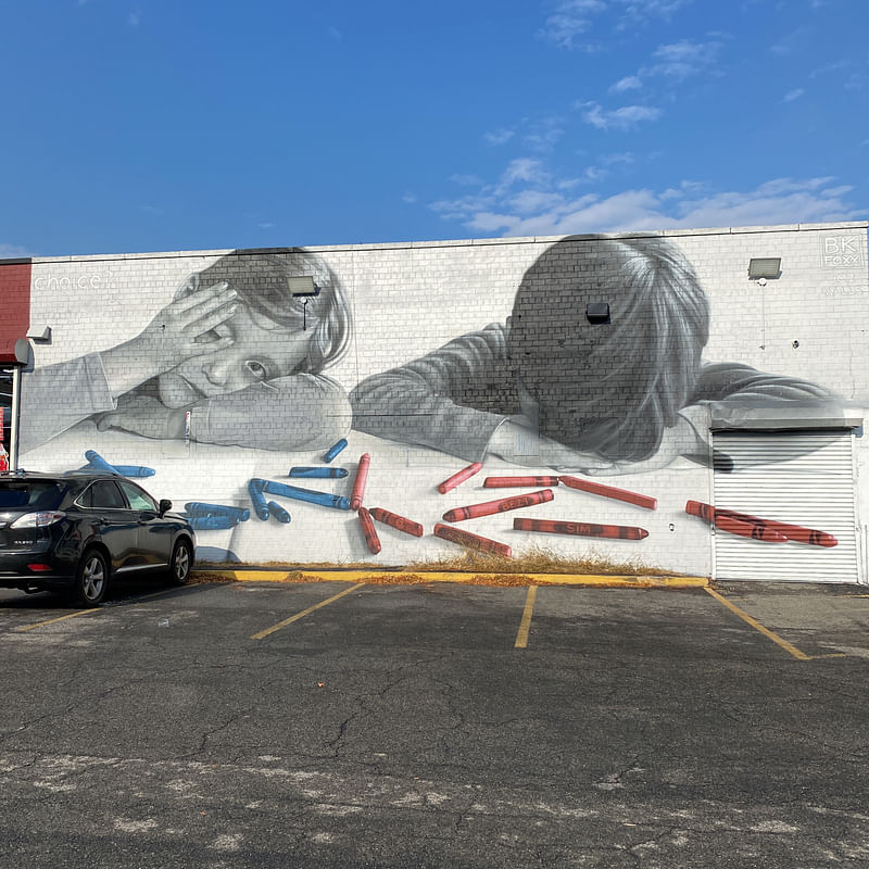 mural in Brooklyn by artist BKFoxx.