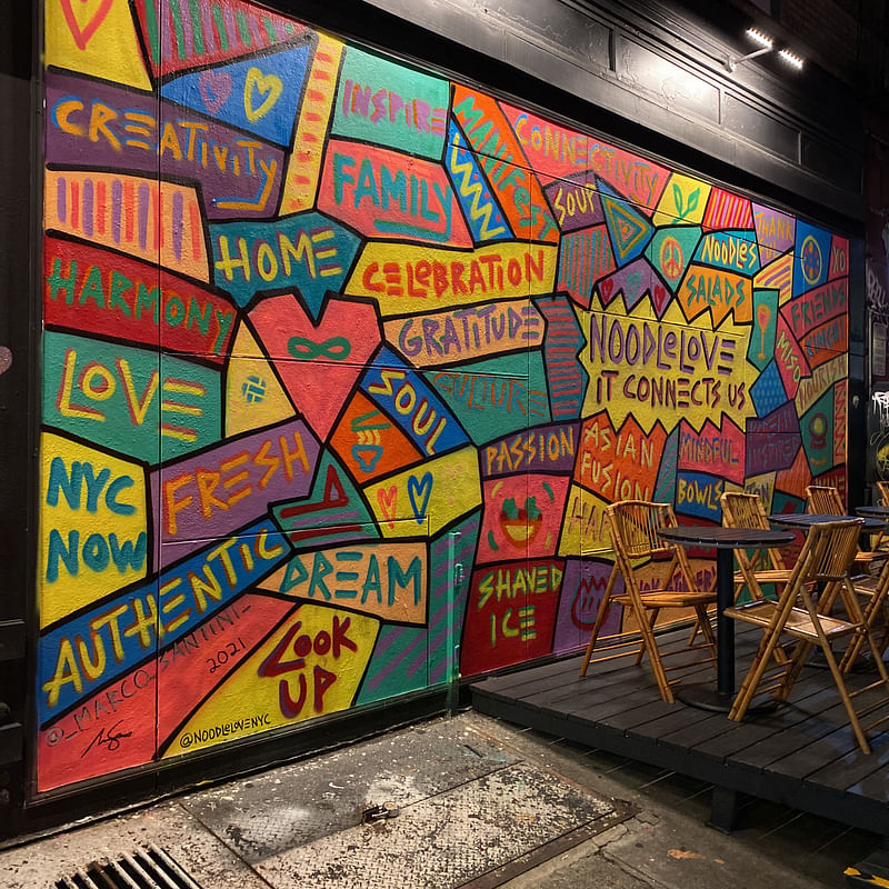 mural in New York by artist Marco Santini.