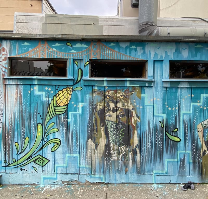 mural in San Francisco by artist unknown.