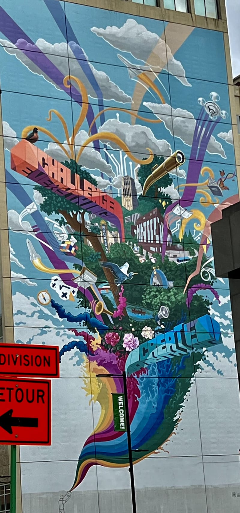 mural in Ann Arbor by artist unknown.