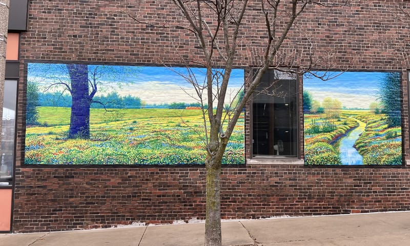 mural in Bloomington by artist Jeff Little.