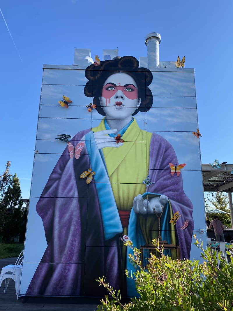 mural in Portland by artist Fin Dac.