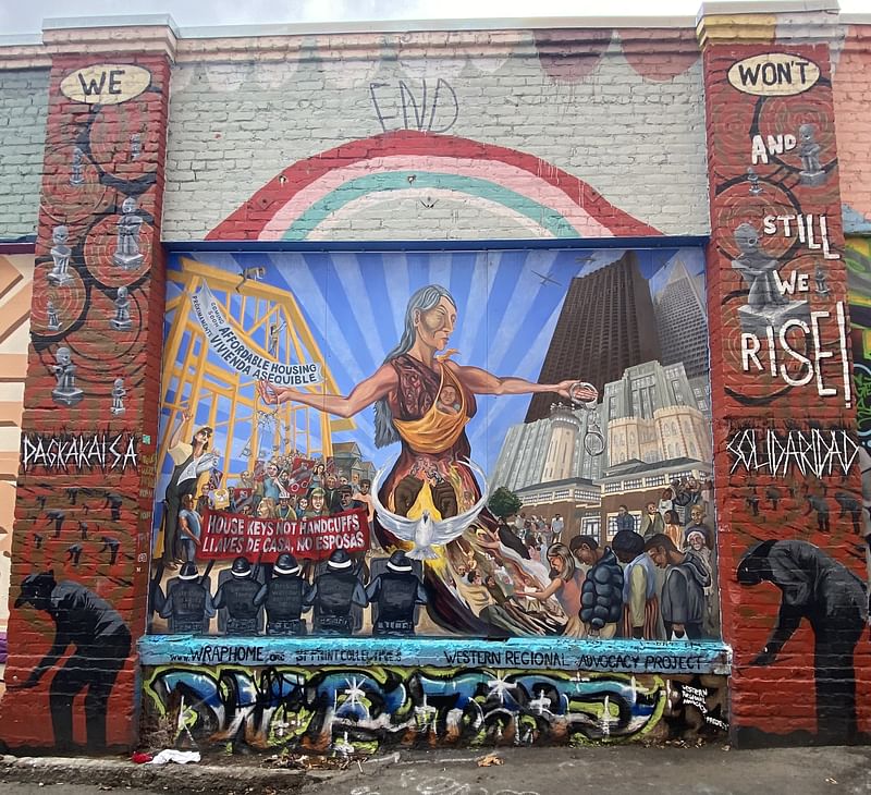 mural in San Francisco by artist unknown.