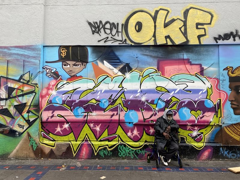 mural in San Francisco by artist unknown.