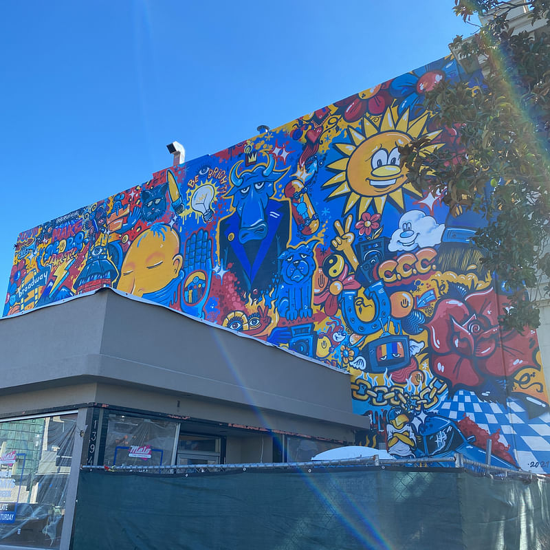 mural in Walnut Creek by artist B9Rk.