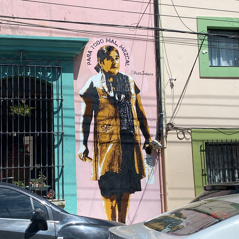 mural in Centro by artist Aler Jaguar.