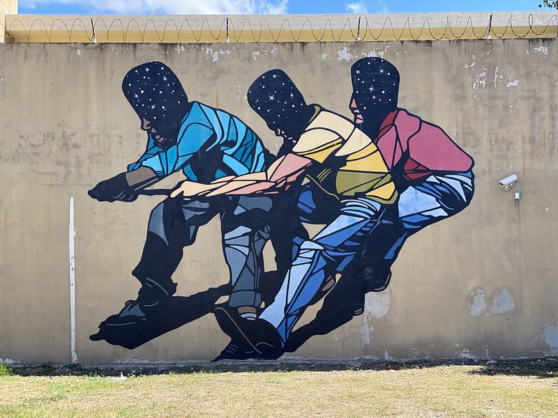 mural in Ponce by artist The Stencil Network.
