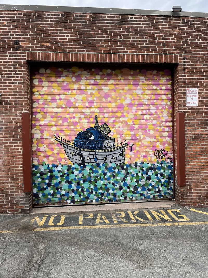 mural in Cambridge by artist Caleb Neelon.