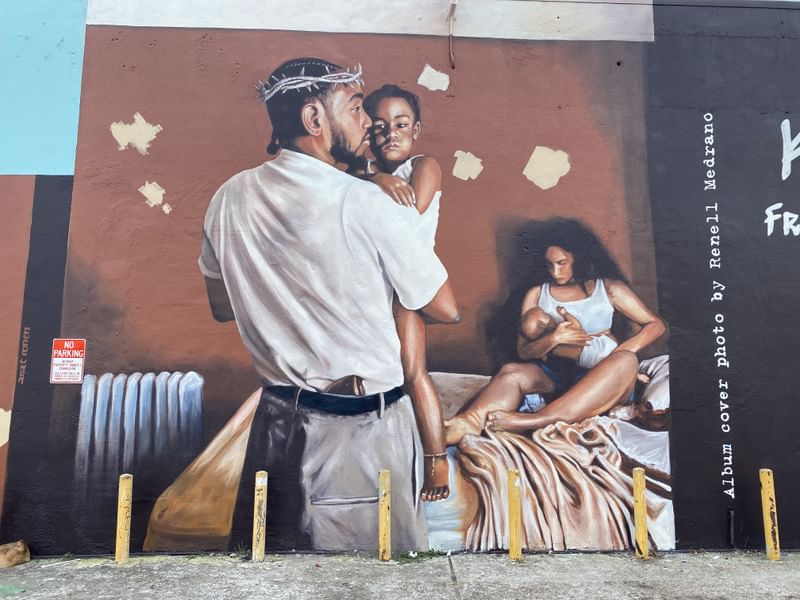 mural in Houston by artist Anat Ronen. Tagged: Kendrick Lamar