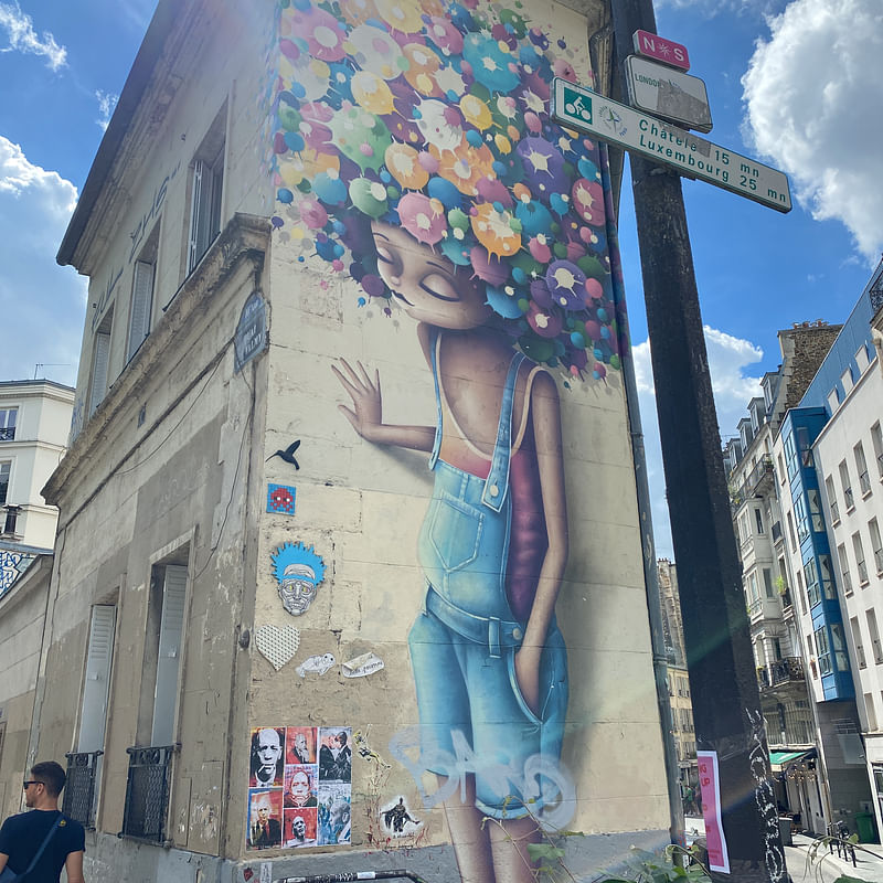 mural in Paris by artist Vinie.