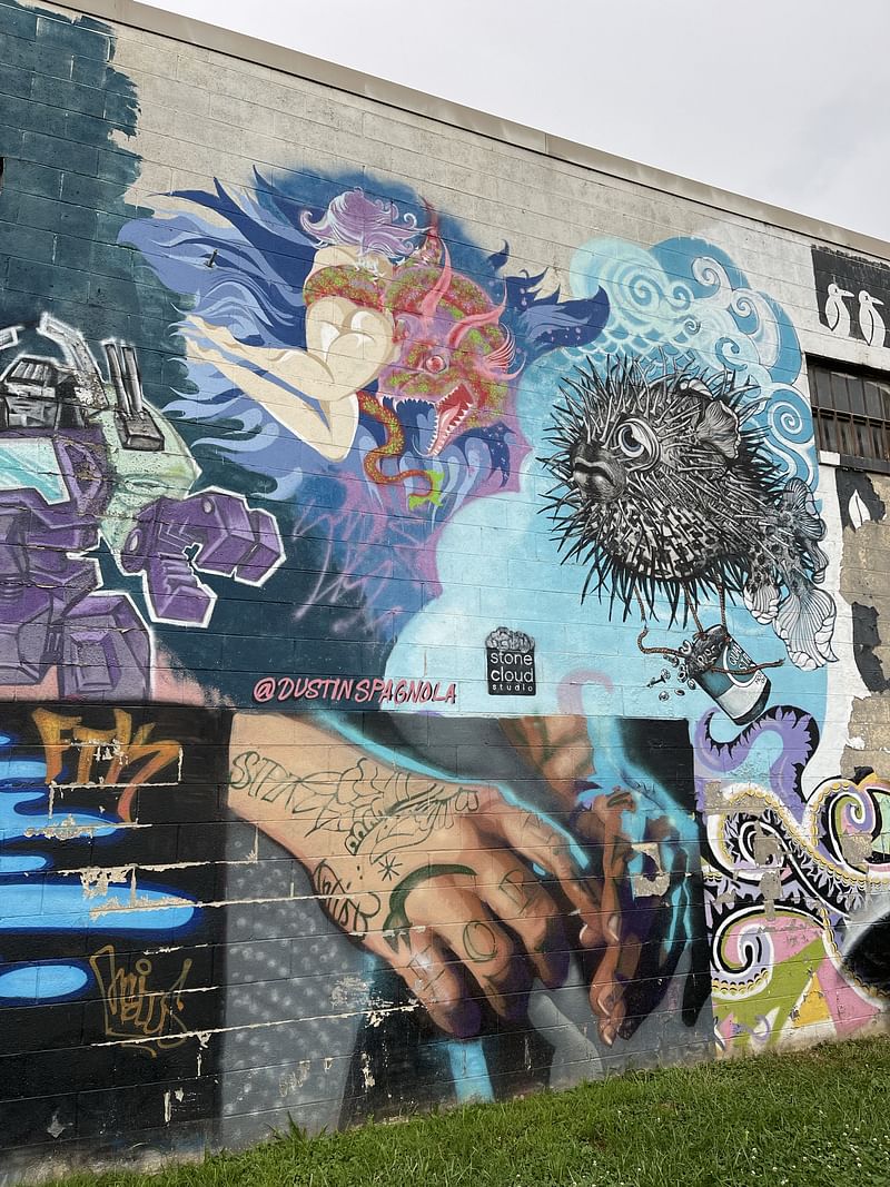 mural in Asheville by artist unknown.