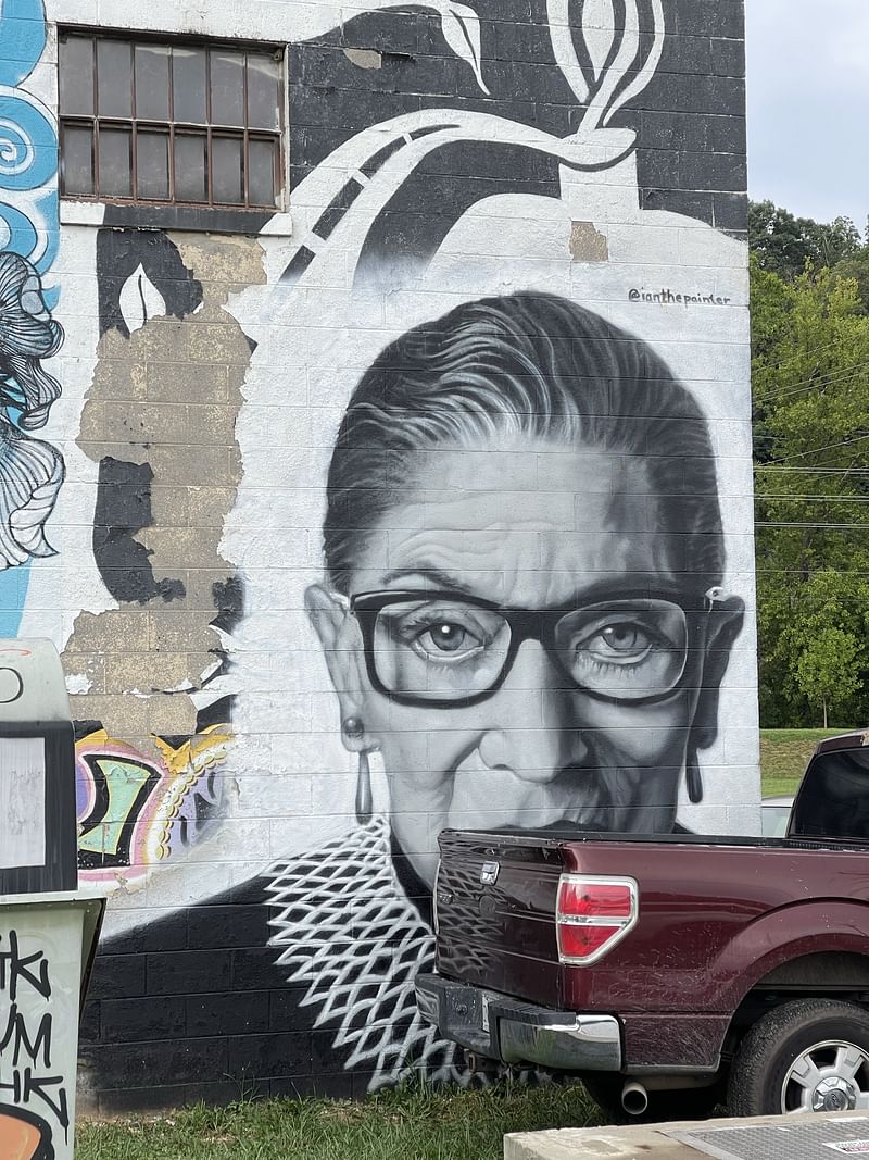 mural in Asheville by artist unknown.